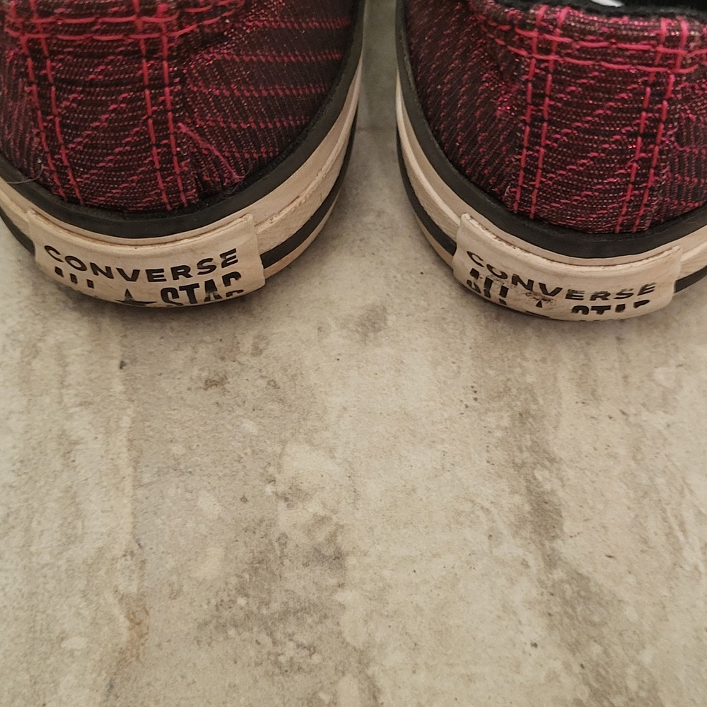 Converse Reddish Purple Shiny Canvas Sneakers